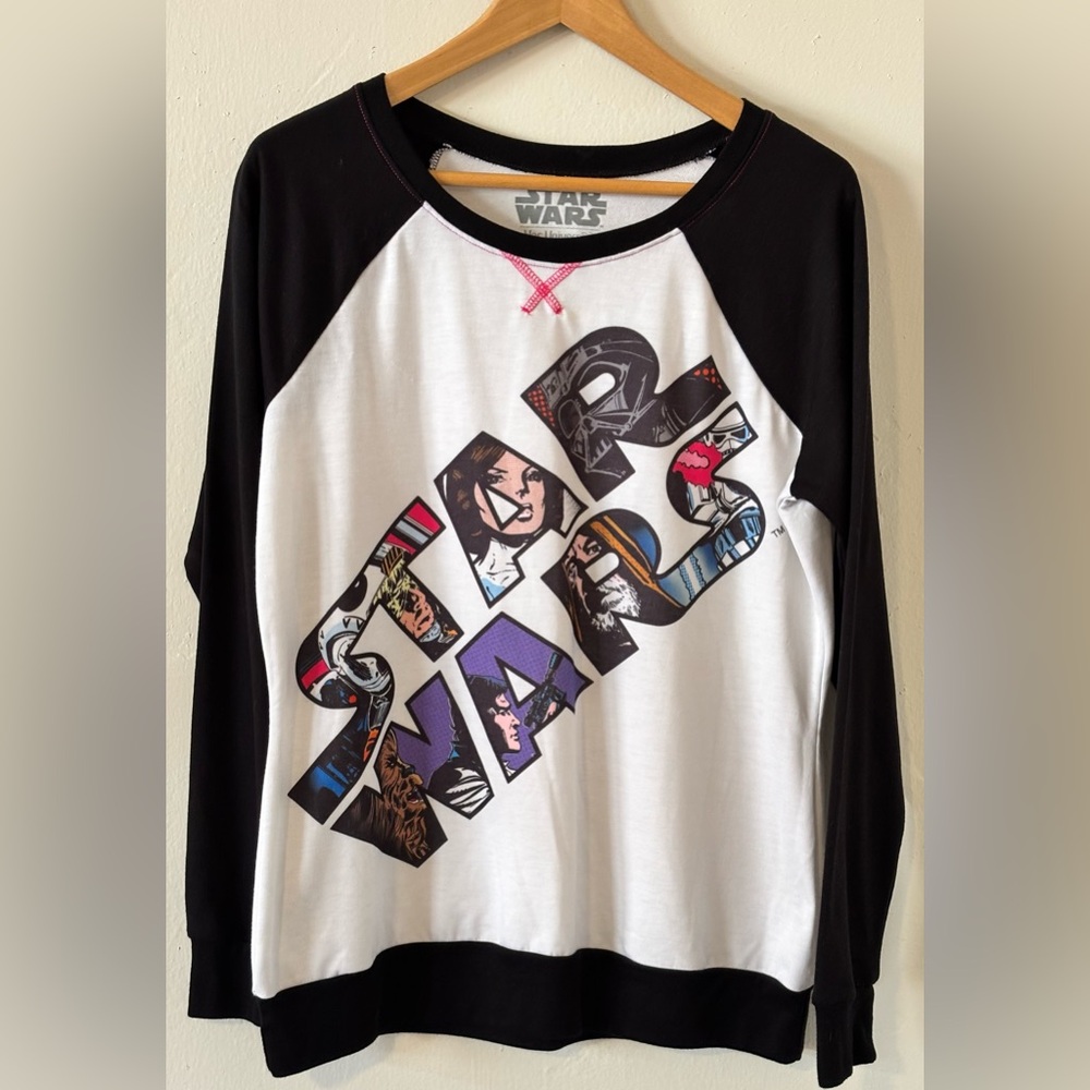 🌸 Disney Star Wars Her Universe Women's Long-sleeve Raglan Sweater Shirt Large